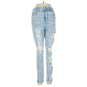 American Eagle Outfitters Light Blue Distressed High Rise Jeggings